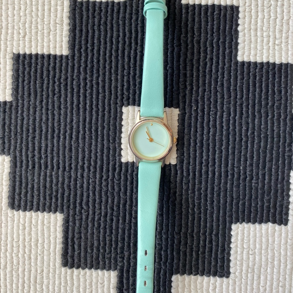 American Apparel Leather Mint Green Wristwatch